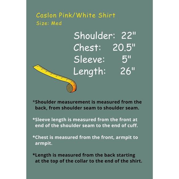 Caslon Pink & White Candy Striped Medium Shirt Bow Sleeves Valentine Tunic Top - Picture 4 of 9